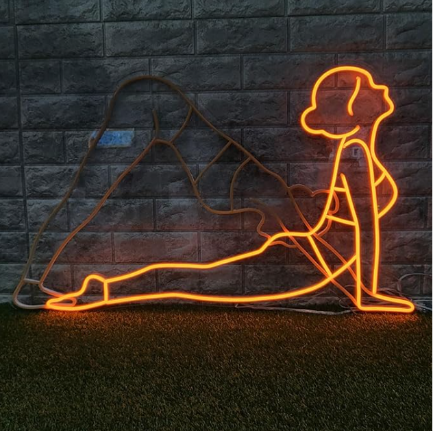 Neon Yoga Pose LED Wall Art – Modern Aesthetic Glow Sign Neonsignsindia