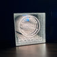 Customized Infinity Mirror lit up with logo engraving