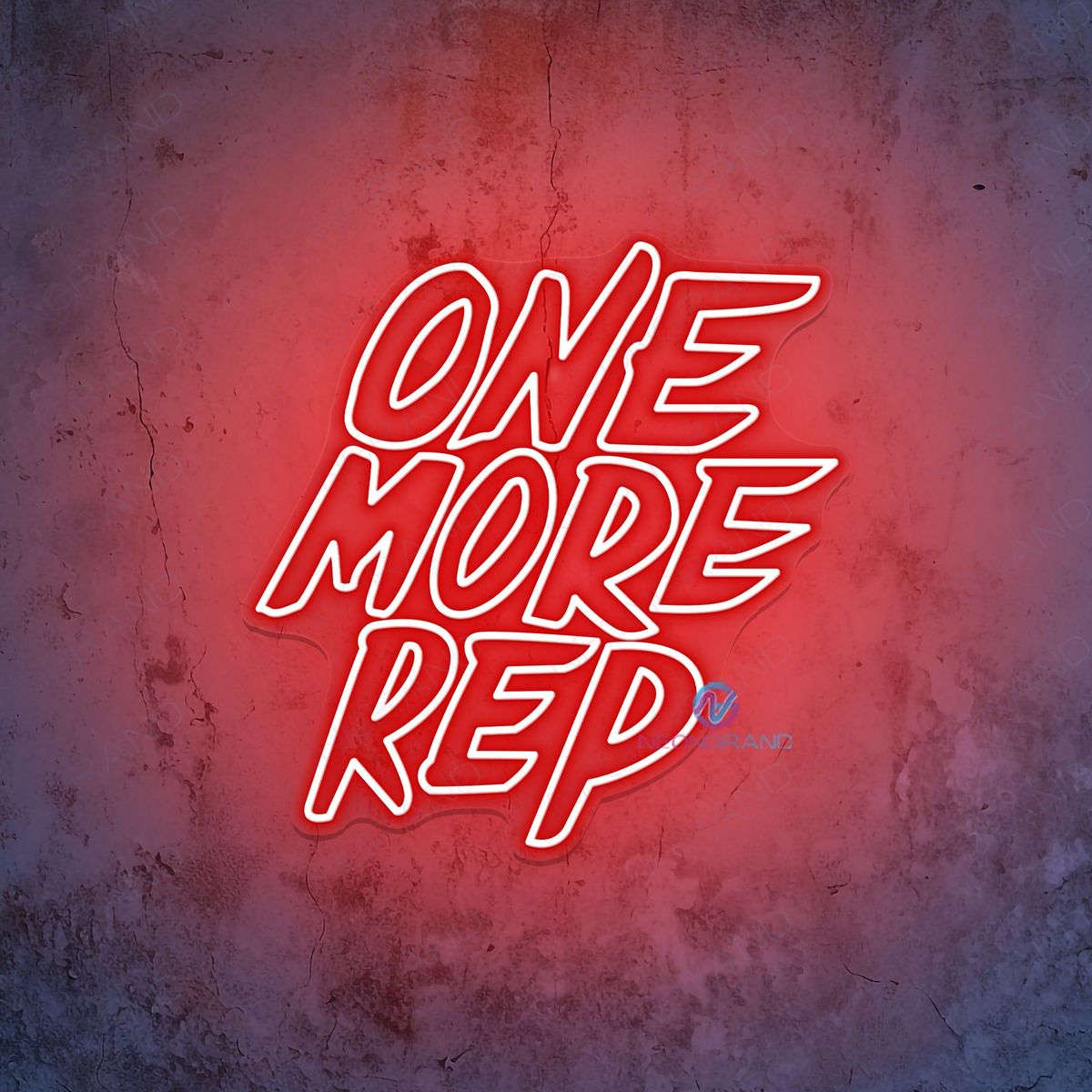 One More Rep Neon Sign – Gym Motivation LED Light Neonsignsindia