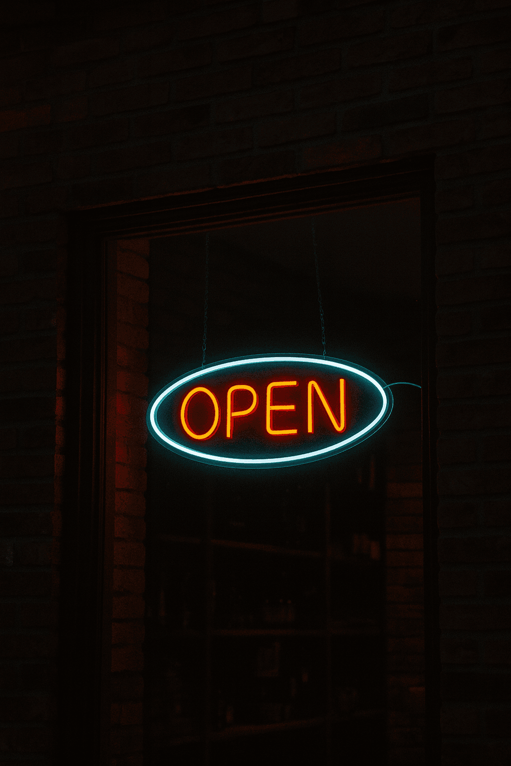 Open LED Neon Sign Light 6x18 inches Feet with Adaptor Neonsignsindia
