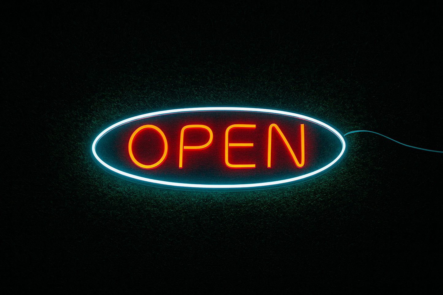 Open LED Neon Sign Light 6x18 inches Feet with Adaptor Neonsignsindia