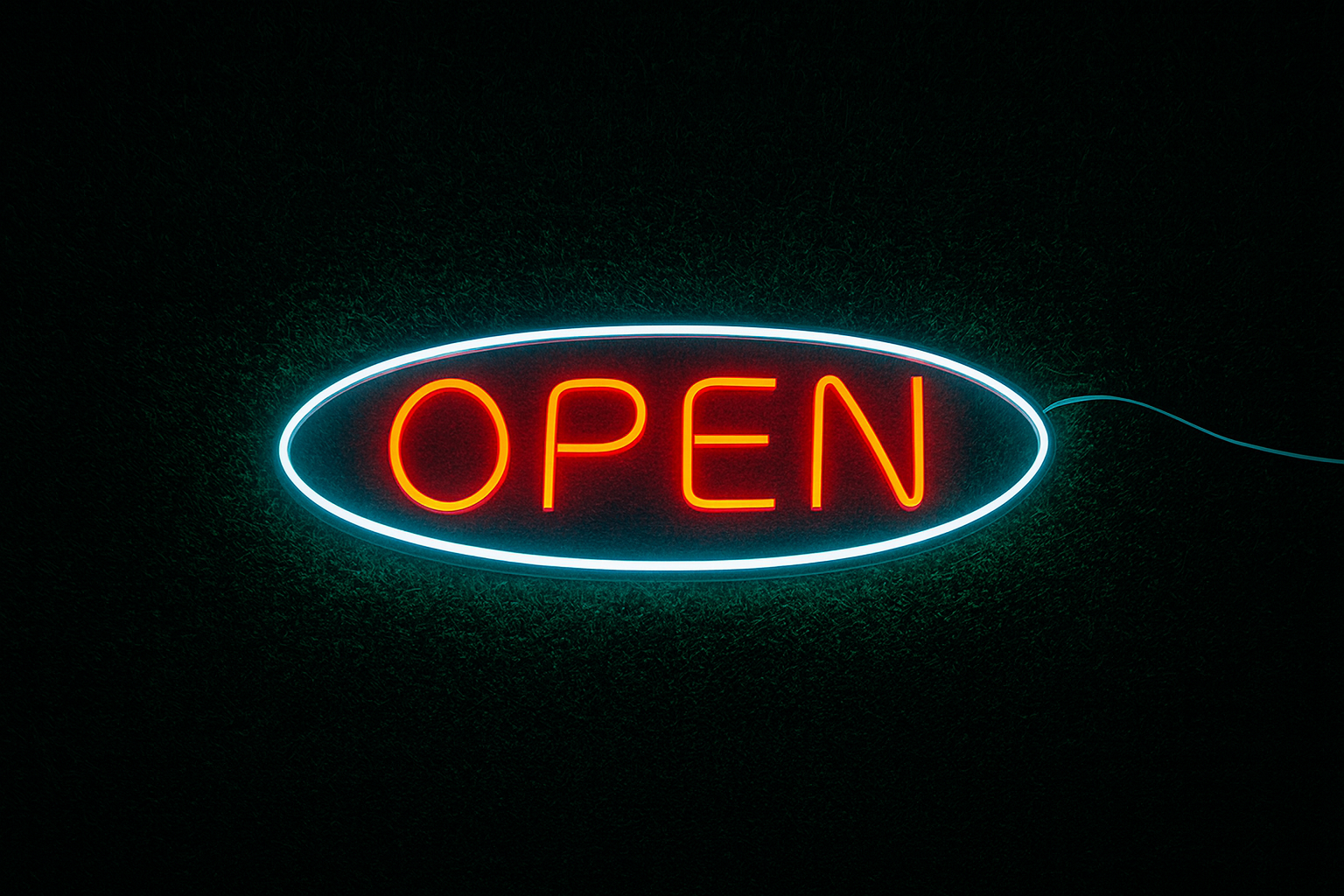 Open LED Neon Sign Light 6x18 inches Feet with Adaptor Neonsignsindia