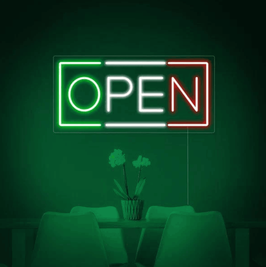 Open Neon LED Sign – Business Shop Open Light Wall Decor | Neon Signs India — Image 1
