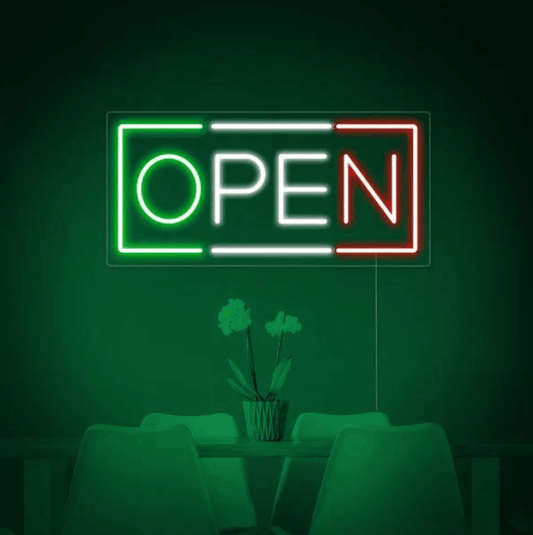 Open Neon LED Sign – Business Shop Open Light Wall Decor | Neon Signs India — Image 1