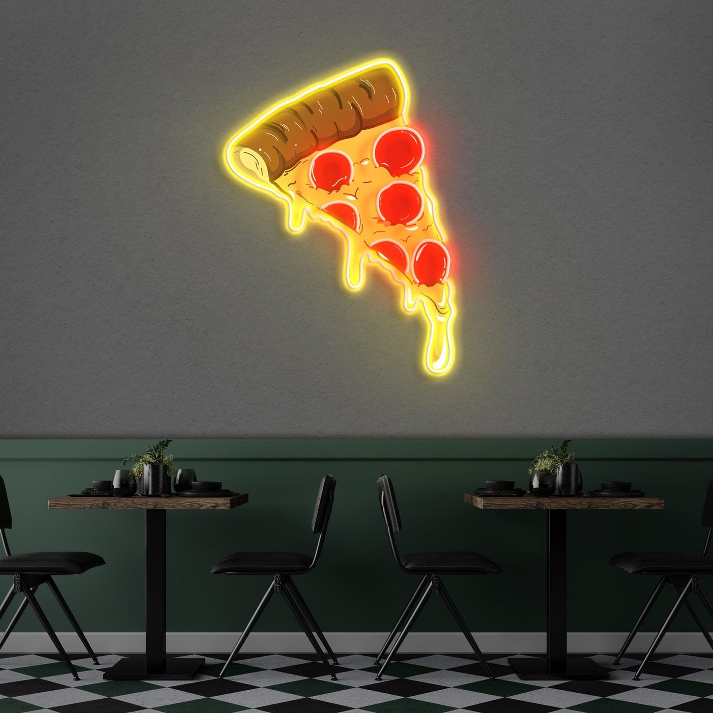 Pizza Neon Sign – Acrylic Artwork | LED Wall Decor for Cafe & Restaurant - LED Neon Sign