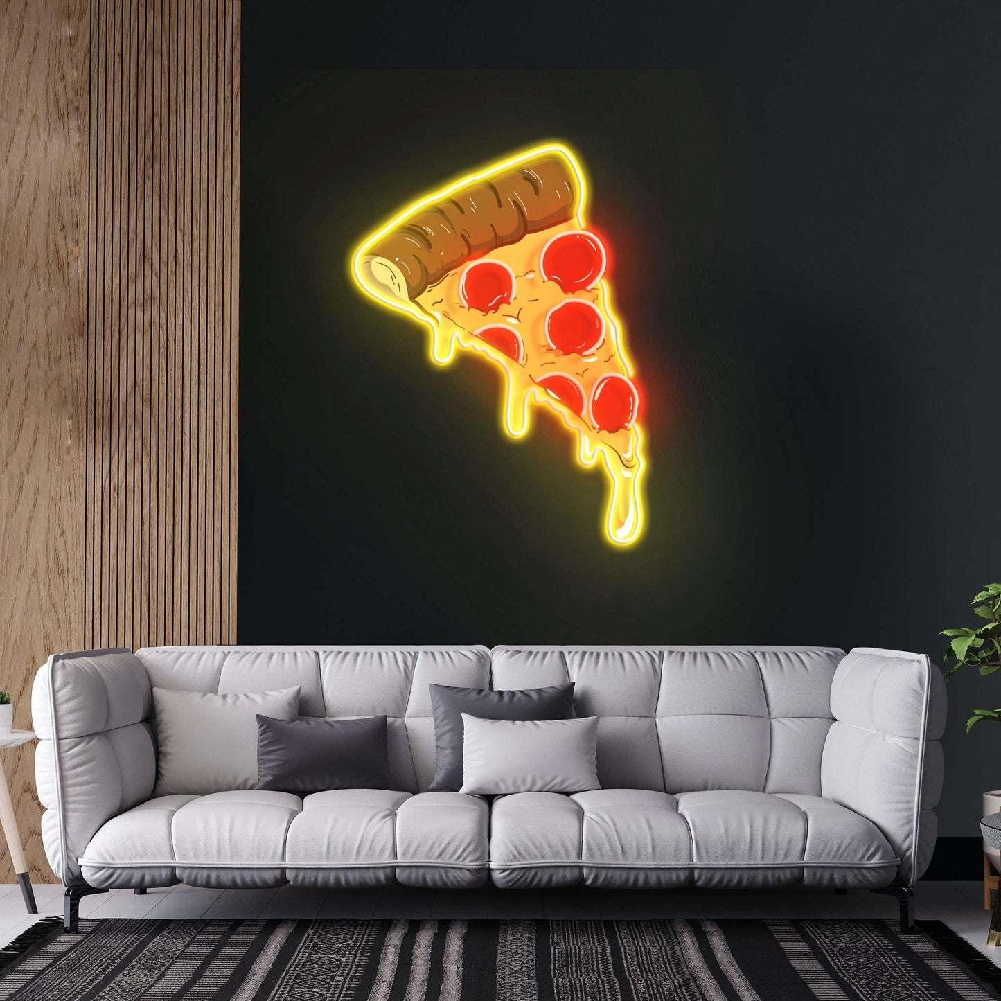 Pizza Neon Sign – Acrylic Artwork | LED Wall Decor for Cafe & Restaurant - LED Neon Sign