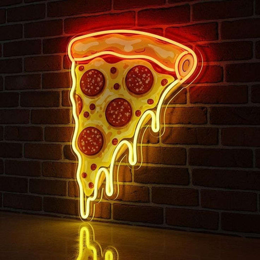 Pizza Slice Wall Light – LED Food Neon Sign for Cafés & Restaurants Neonsignsindia