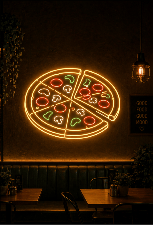 Animated Pizza Neon Sign | Motion Neon Sign - LED Neon Sign
