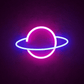 Planet Neon Sign (12x12 inches) Neonsignsindia