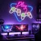 🎮 Play Game Neon Sign – Gamer LED Wall Light with Controllers | Neon Signs India — Image 1