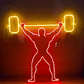 💪 Power Lift Motion Neon LED Wall Sign – Gym Motivation Light Art | Neon Signs India — Image 1