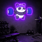 Power Panda Neon Wall Light – Gym & Workout Room LED Neon Sign | Neon Signs India — Image 1