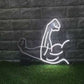 Muscle Power White Neon Sign | Gym Motivation LED Wall Art