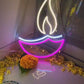 Diya Shape Neon for Diwali 10*10 inches