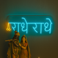 Radhe Radhe Neon Sign  8x17 inches for room, store, shop Neonsignsindia