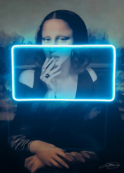 Rebellious Mona Lisa Pop Art Neon Print Neonsignsindia