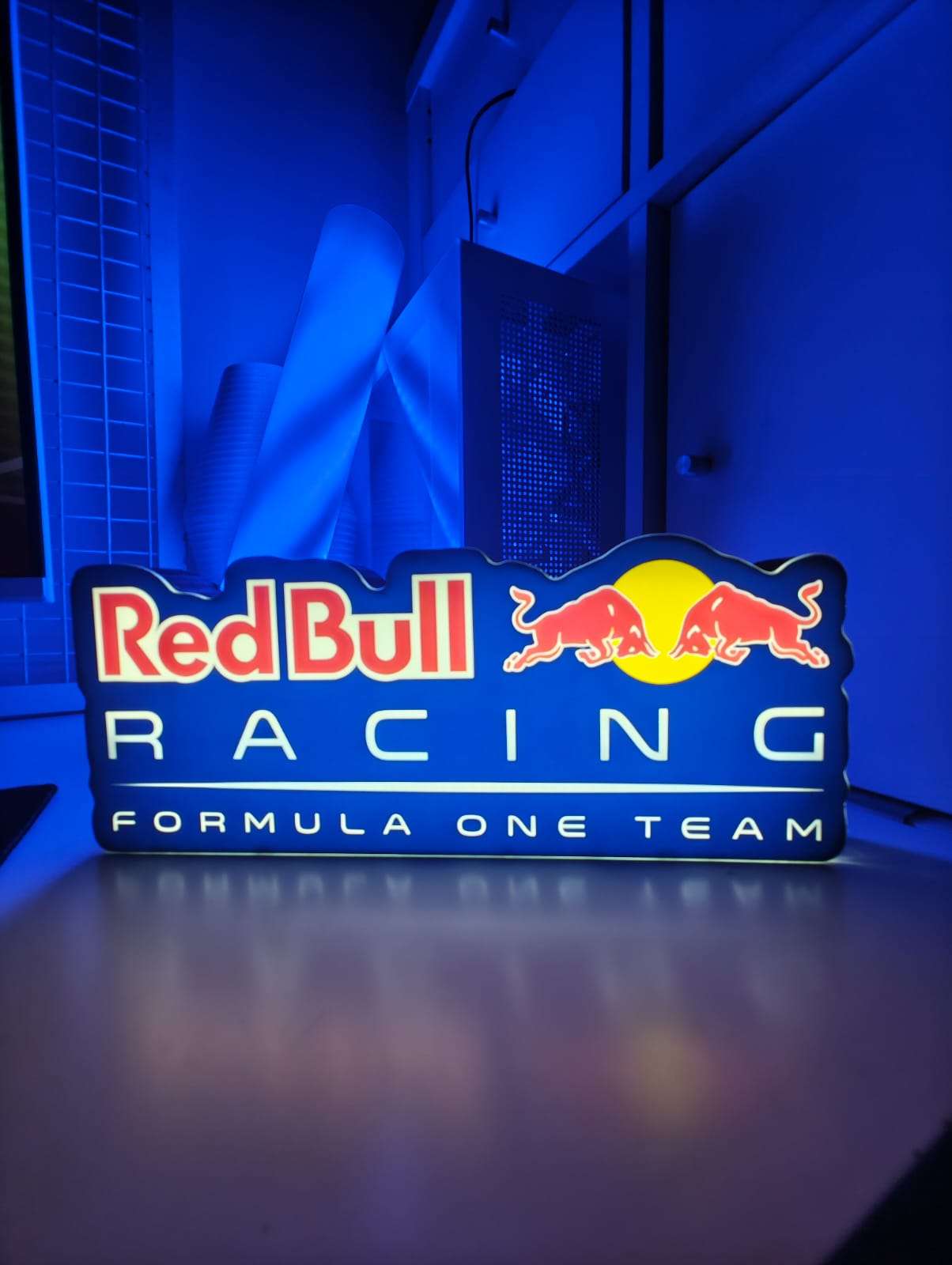 Red Bull Racing Desk Lamp – Modern LED Gaming & Workspace Light - LED Neon Sign