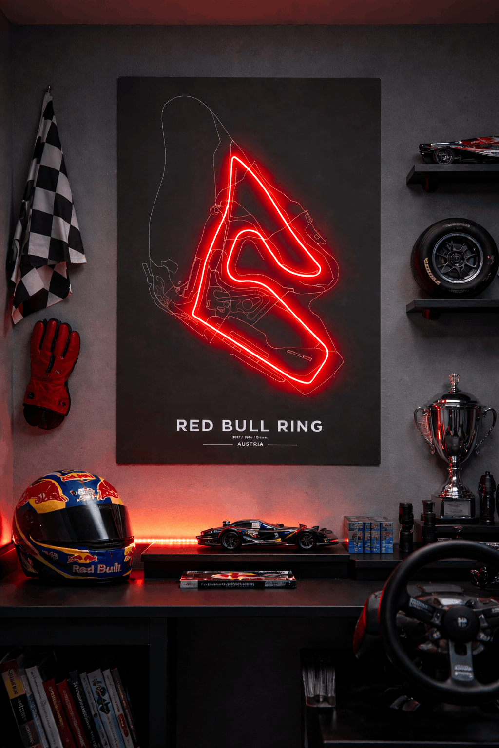 Red Bull Ring  F1 Circuit Wall Art – F1 Track LED Style Poster | Neon Signs India — Image 2