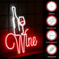 Red Wine Neon Signs (14x16 inches) Neonsignsindia
