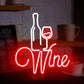 Red Wine Neon Signs (14x16 inches) Neonsignsindia