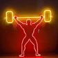 💪 Power Lift Motion Neon LED Wall Sign – Gym Motivation Light Art