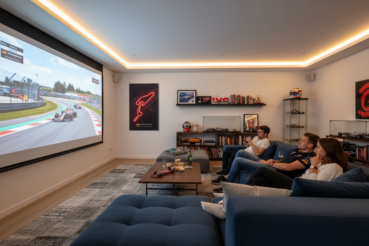 Nürburgring F1 Circuit Wall Art – Iconic Racing Track LED Style Poster - LED Neon Sign