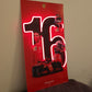 F1 Ferrari Charles Leclerc Uv print Neon Led 20"x12"