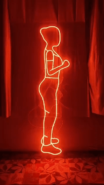 Dynamic Fitness Motion Neon Sign | Gym & Dance Wall Art LED Neon