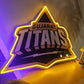 IPL Cricket Gujrat Titans Print Neon