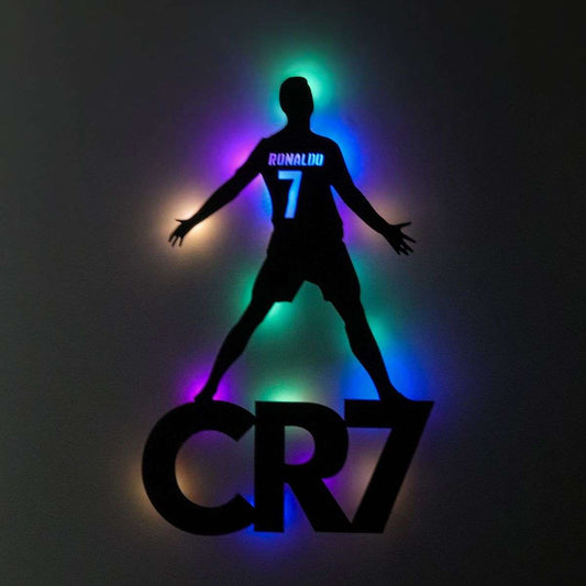 Ronaldo CR7 Illuminated – LED Night Light for Bedroom & Gaming Room - LED Neon Sign