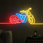 🏍️ Motorcycle Neon Sign – Rider LED Wall Light (3 ft × 1.5 ft)