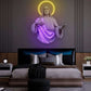 Sacred Heart Jesus Neon Wall Art – Halo & Robe LED Neon Sign for Bedroom, Prayer Room & Christian Home Décor Neonsignsindia