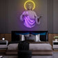 Sacred Heart Jesus Neon Wall Art – Halo & Robe LED Neon Sign for Bedroom, Prayer Room & Christian Home Décor Neonsignsindia