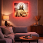 ✝️ Sacred Jesus Neon Frame – Divine LED Wall Art Neonsignsindia