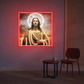 ✝️ Sacred Jesus Neon Frame – Divine LED Wall Art Neonsignsindia