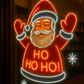 Santa Claus “Ho Ho Ho” Neon+print Sign – Festive Neon Christmas Wall Decor (20*20 inches) Neonsignsindia