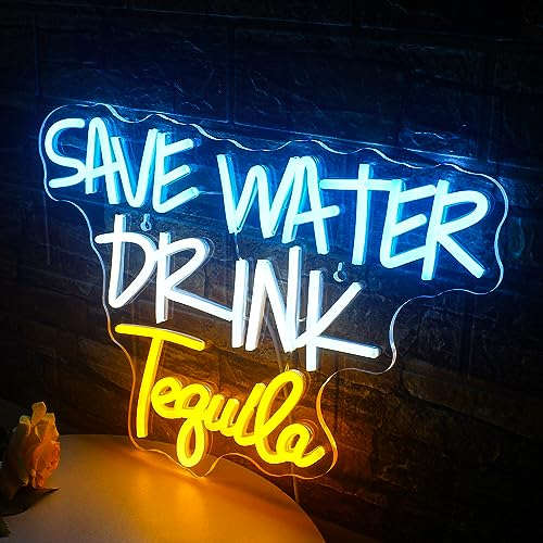 Save Water Drink Tequila Neon Sign (16x24 inches) Neonsignsindia