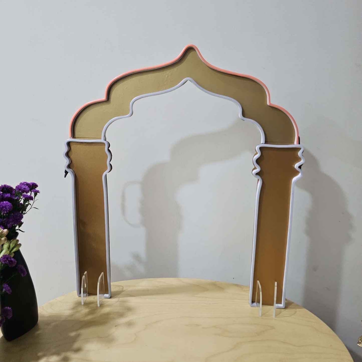 Shubhaarambh Glow frame Ganeshji Backdrop (NEON+MDF) * Need It Today PUNE ONLY * Neonsignsindia