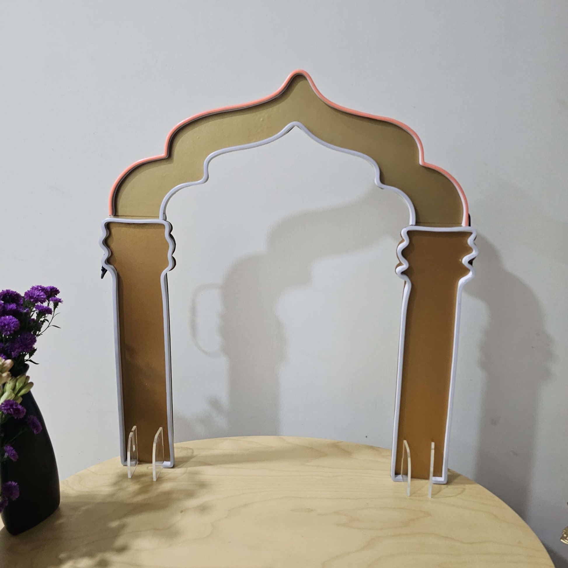 Shubhaarambh Glow frame Ganeshji Backdrop (NEON+MDF) * Need It Today PUNE ONLY * Neonsignsindia