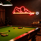 Snooker Player Motion Neon Wall Sign – Billiards Game Room LED Art( 36*12 inch ) | Neon Signs India — Image 2