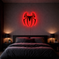 Spider Emblem Neon Wall Light – Red Shadow Glow Game room Neonsignsindia