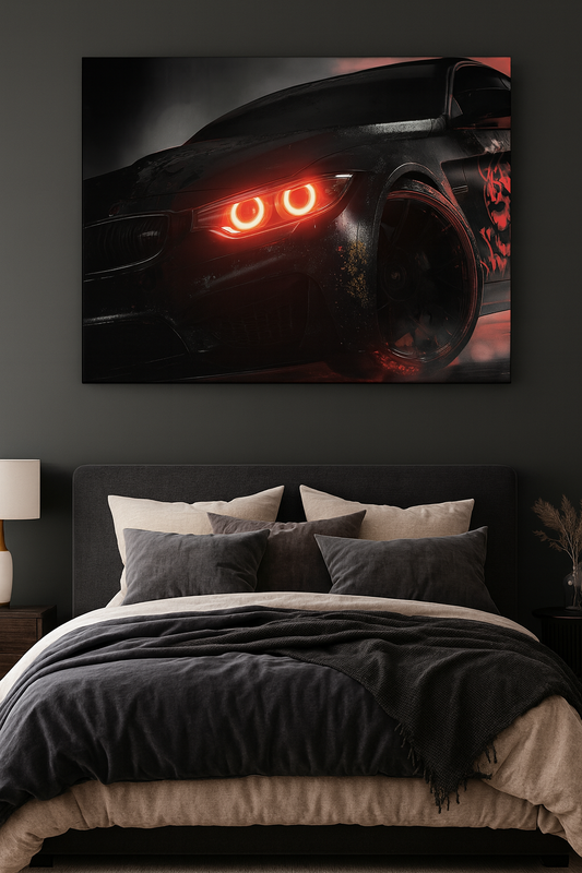 Street Demon BMW Headlight Neon Sign – 6mm LED Flex Glow Neonsignsindia