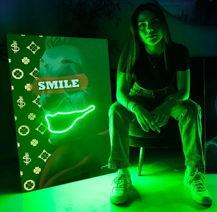 The Joker Smile LED Wall Art | Iconic Villain Pop Culture Neon Art Neonsignsindia