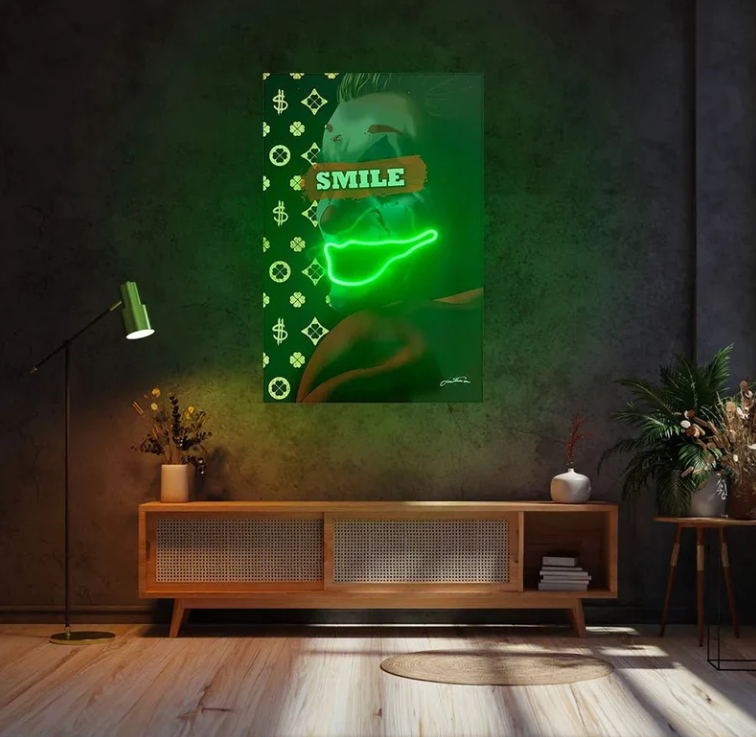 The Joker Smile LED Wall Art | Iconic Villain Pop Culture Neon Art Neonsignsindia