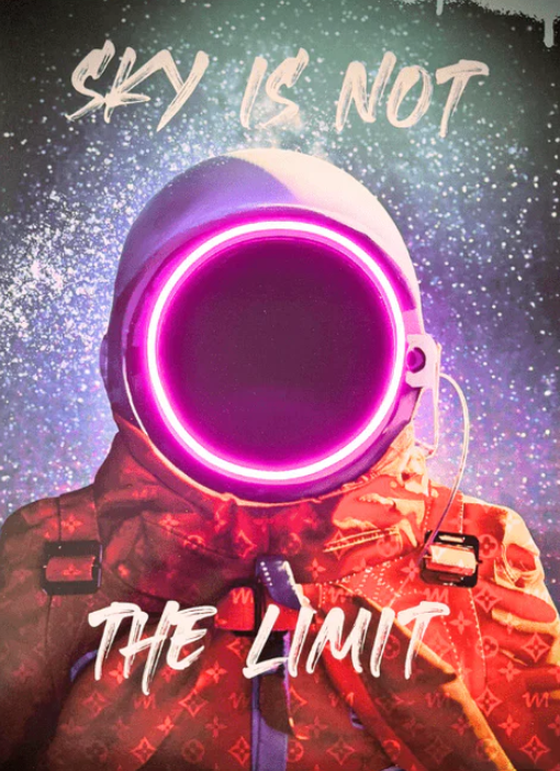 The Spaceman LED Wall Art | Cosmic Pop Art Astronaut Portrait with Neon Glow | Limited Edition Neonsignsindia