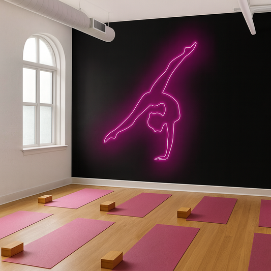 Title: Handstand fitness Yoga Glow – Pink Neon LED Wall Sign (3* 2 ft) Neonsignsindia