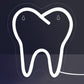 Tooth-Shaped LED Neon Sign, Dental Light (9 x7.9 Inches) Neonsignsindia