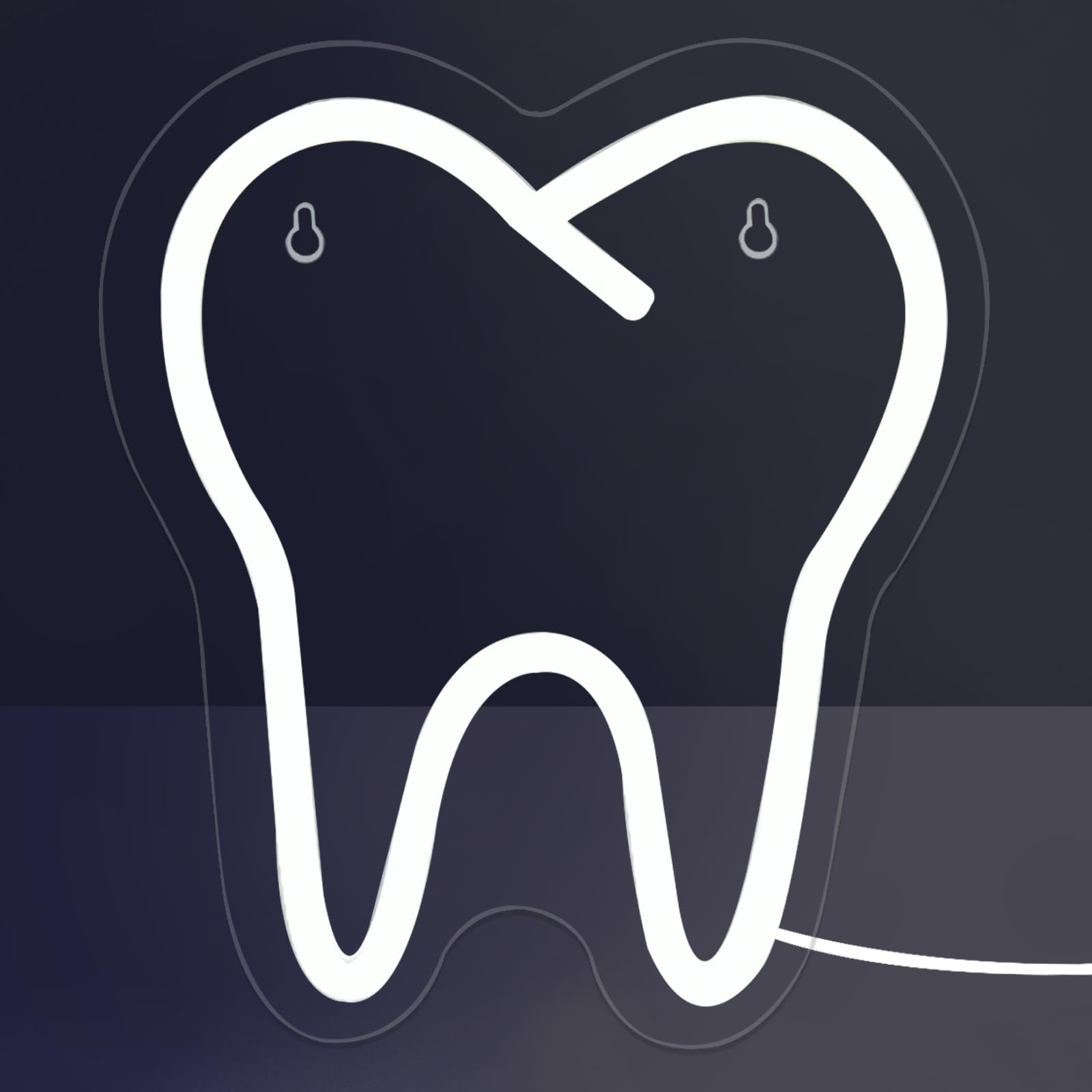 Tooth-Shaped LED Neon Sign, Dental Light (9 x7.9 Inches) Neonsignsindia