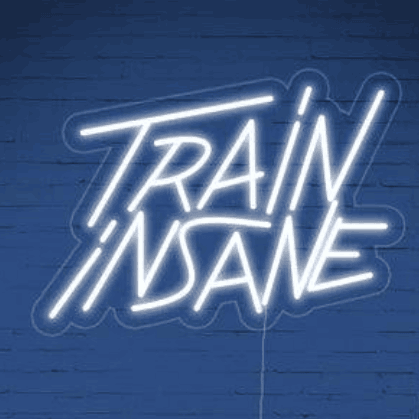 Train Insane Neon Sign – Motivational Gym LED Wall Light | Neon Signs India — Image 2