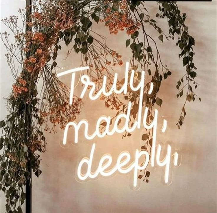 💫 Truly, Madly, Deeply Neon Sign Neonsignsindia